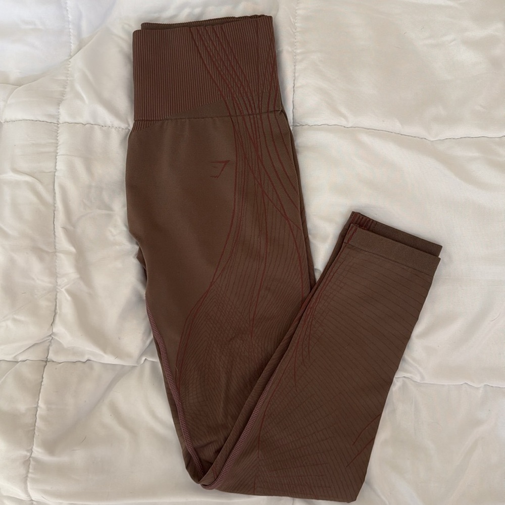 GS Apex Seamless Leggings in Truffle Brown/ Cherry Brown